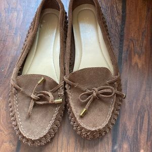 Michael Kors moccasins brown leather size 7.5 women’s